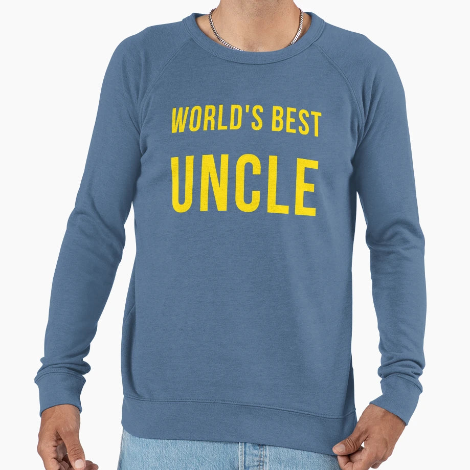 Worlds Best Uncle Sweatshirt - Custom Art Print for Adults - T-Shirt, Sweatshirt, Hoodie