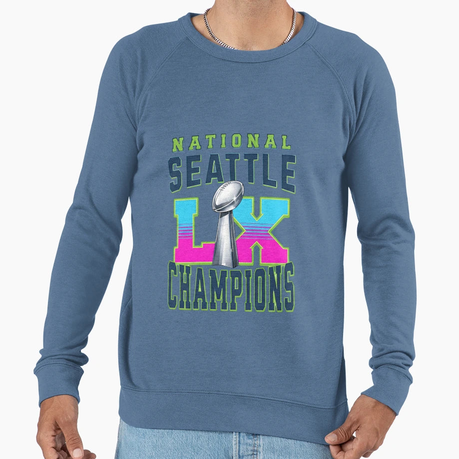 Champions Du Super Bowl Lx Des Sweatshirt - Novelty Apparel Men Women - T-Shirt, Sweatshirt, Hoodie