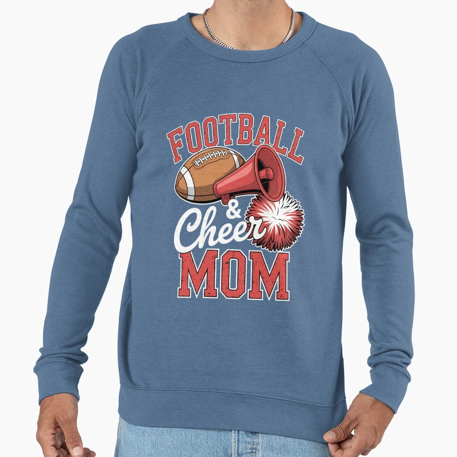 Football Cheer Mom Cheerleader Sweatshirt - Minimalist Print Unisex - T-Shirt, Sweatshirt, Hoodie