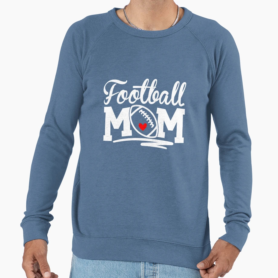 Football Mom Leopard Football T-Shirt - Casual Everyday Wear for Adults - T-Shirt, Sweatshirt, Hoodie