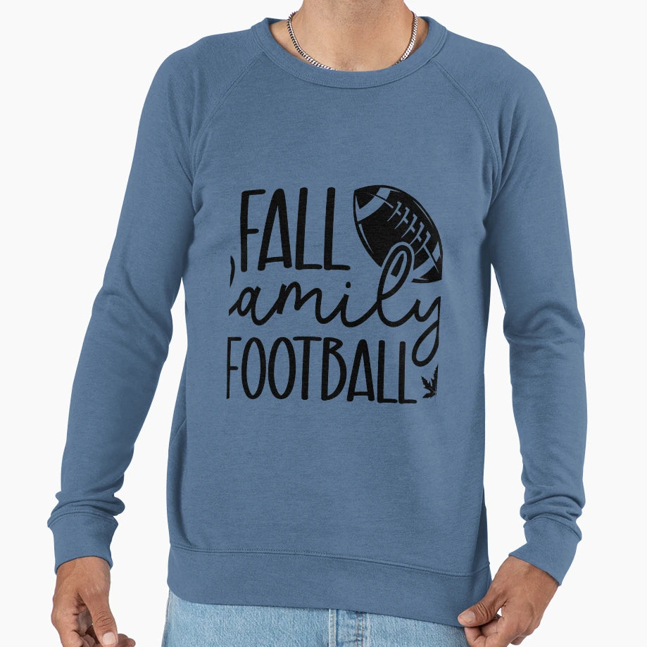Fall Family And Football Sweatshirt - Minimalist Print Men Women - T-Shirt, Sweatshirt, Hoodie