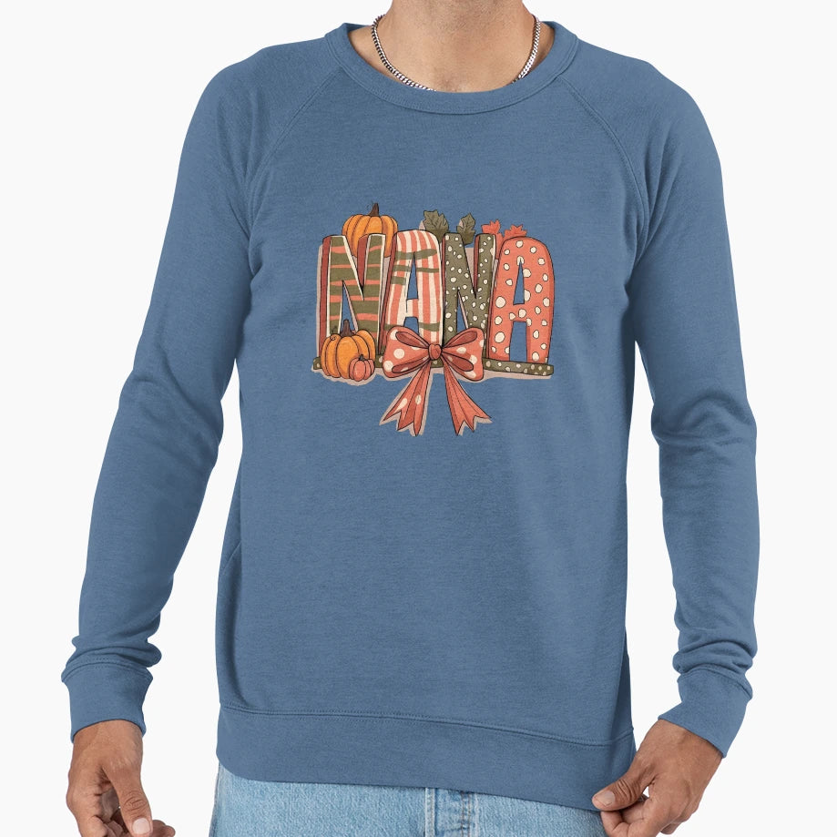 Preppy Fall Leopard Nana Sweatshirt - Unique Graphic Unisex - T-Shirt, Sweatshirt, Hoodie