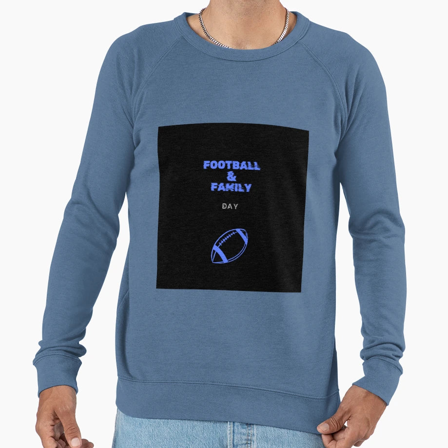 Football Family Blue Sweatshirt - Unique Graphic for Adults - T-Shirt, Sweatshirt, Hoodie