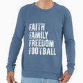 Faith Family Freedom Football T-Shirt - Fun Novelty Design for Adults - T-Shirt, Sweatshirt, Hoodie