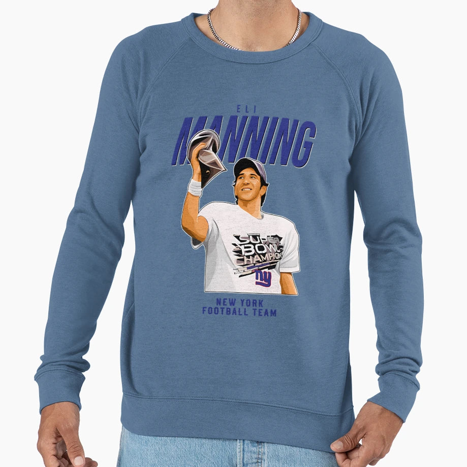 Eli Manning 10 New York Football Team Sweatshirt - Graphic Print for Adults - T-Shirt, Sweatshirt, Hoodie