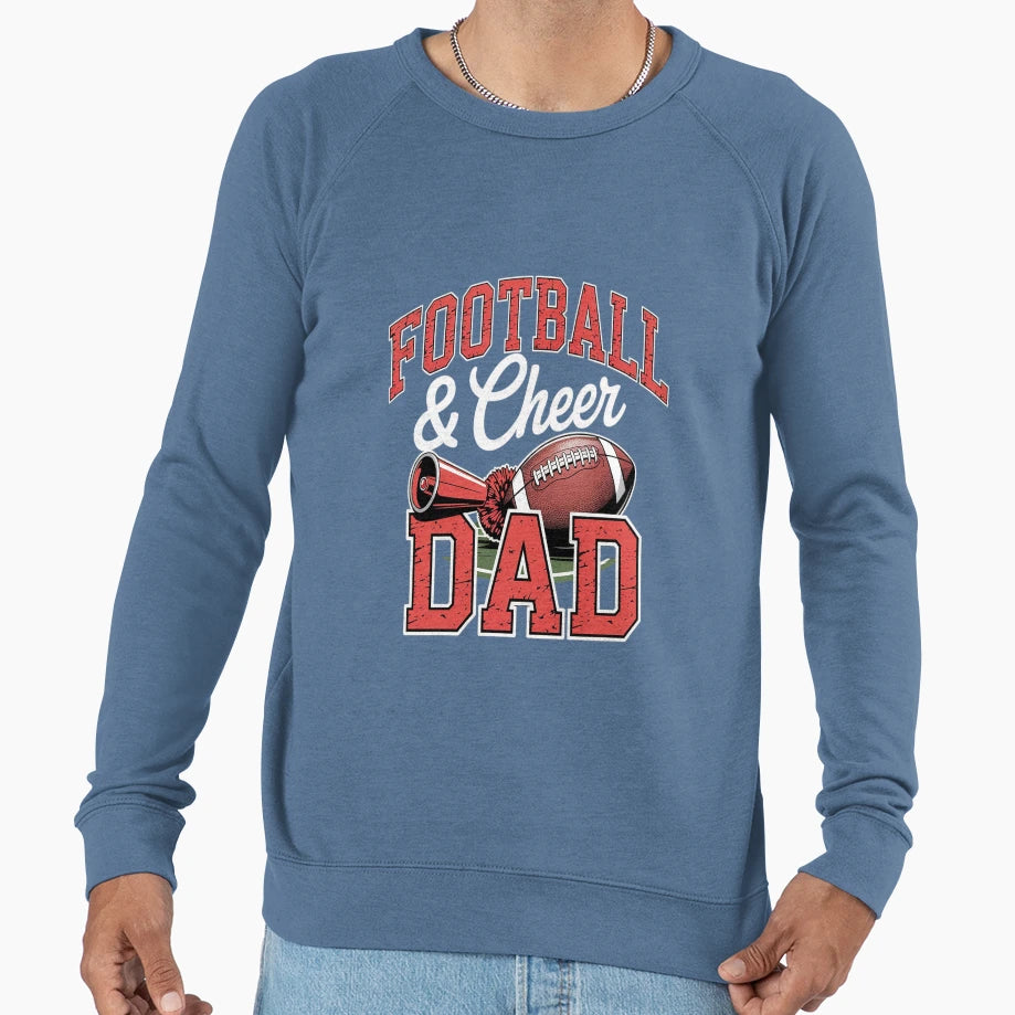 Football Cheer Dad Cheerleader Sweatshirt - Minimalist Print Unisex - T-Shirt, Sweatshirt, Hoodie