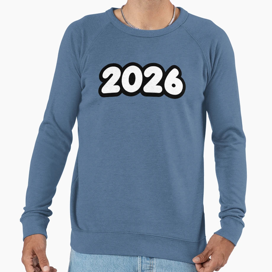 2026 Bold Outline Sweatshirt - Novelty Apparel Men Women - T-Shirt, Sweatshirt, Hoodie