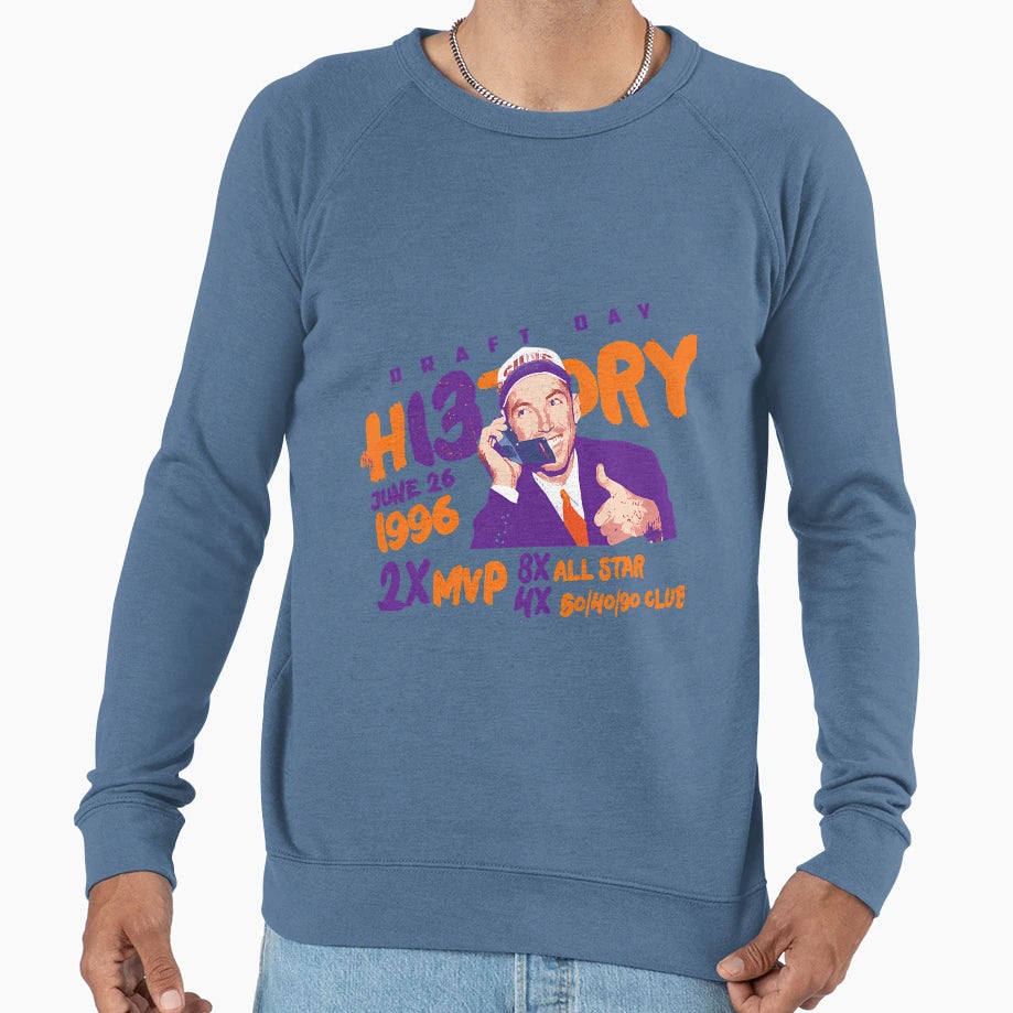 Steve Nash History Sweatshirt - Minimalist Print Unisex - T-Shirt, Sweatshirt, Hoodie
