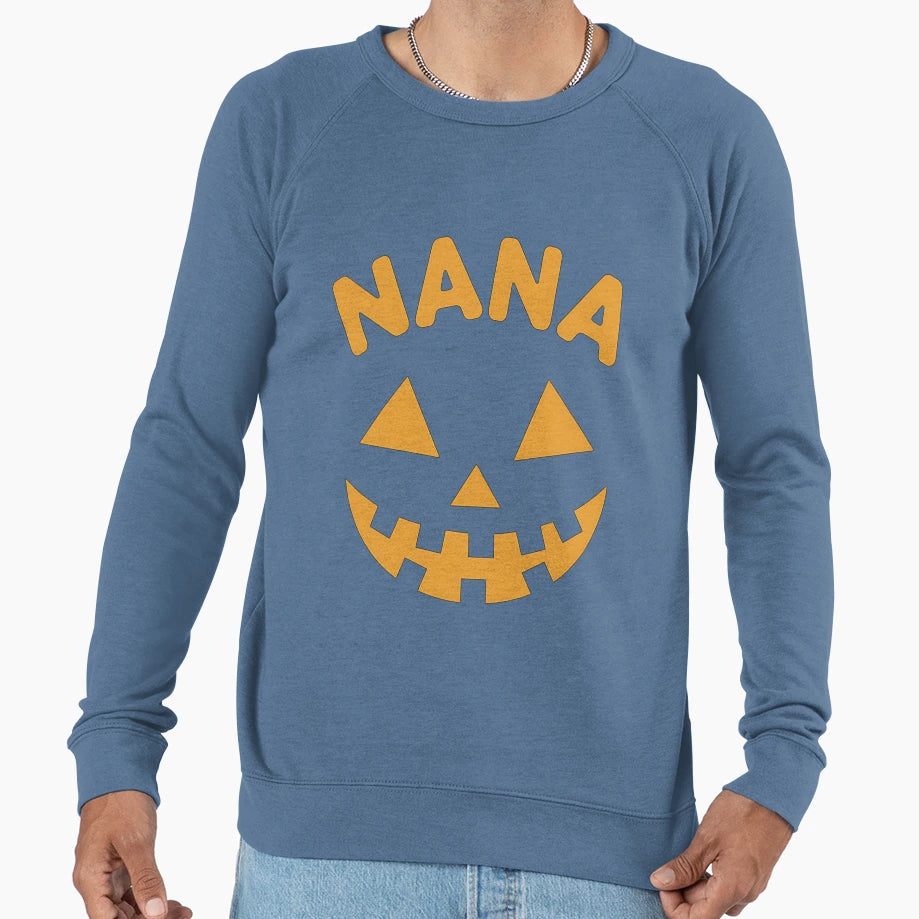 Scary Pumpkin Nana Grandmother Sweatshirt - Trendy Graphic Men Women - T-Shirt, Sweatshirt, Hoodie