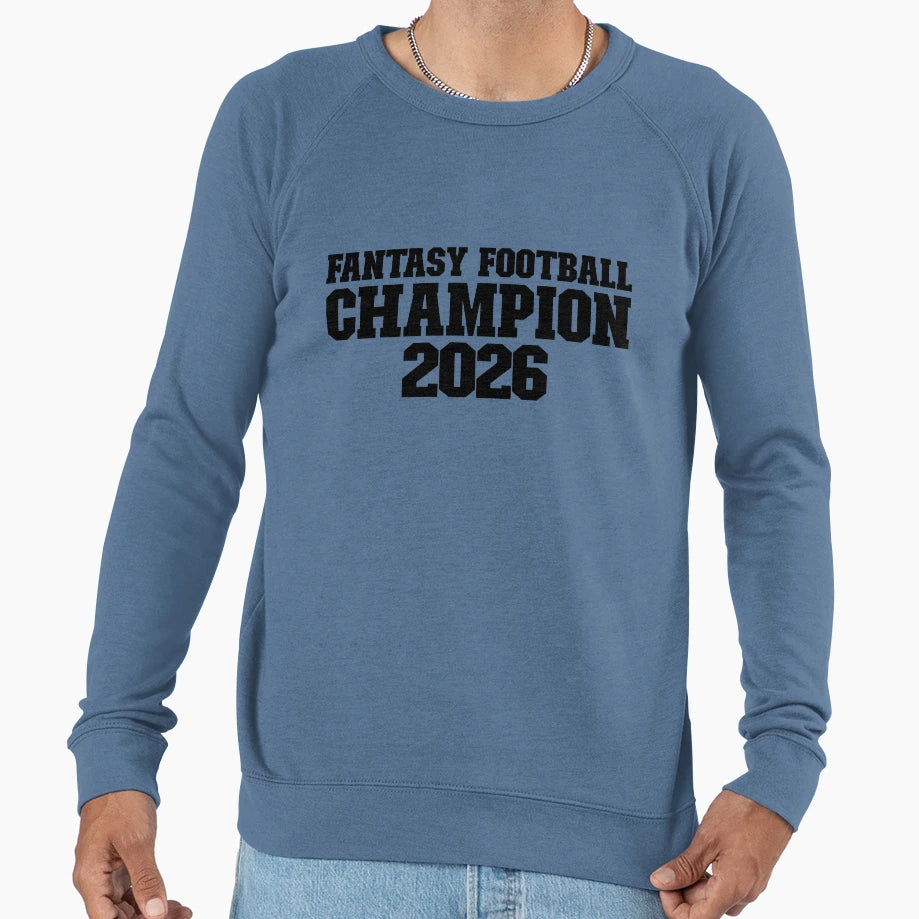 Fantasy Football Champion 2026 Sweatshirt - Minimalist Print for Adults - T-Shirt, Sweatshirt, Hoodie