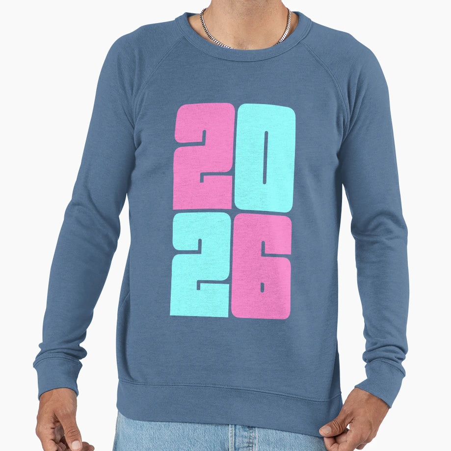 Happy New Year 2026 Celebration Sweatshirt - Aesthetic Graphic for Adults - T-Shirt, Sweatshirt, Hoodie