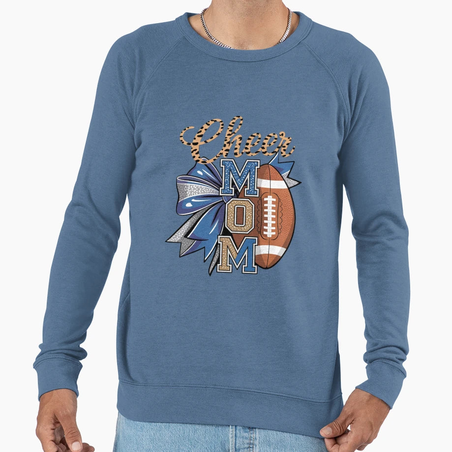 Cheer Mom Pom Pom Football Sweatshirt - Casual Everyday Wear for Adults - T-Shirt, Sweatshirt, Hoodie