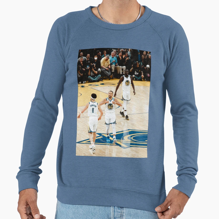 Big Three Golden State Curry Klay Sweatshirt - Aesthetic Graphic Men Women - T-Shirt, Sweatshirt, Hoodie