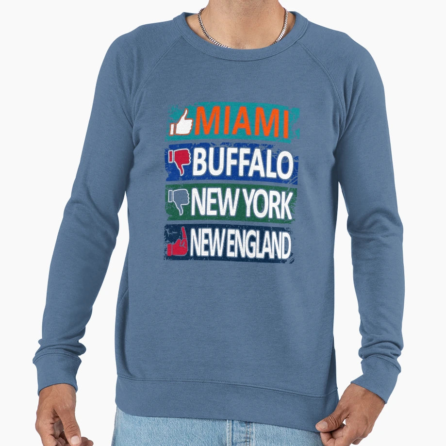 Miami Pro Football Funny Rankings Sweatshirt - Minimalist Print Unisex - T-Shirt, Sweatshirt, Hoodie