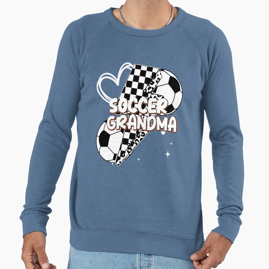 Leopard Soccer Grandma Checkered Sweatshirt - Novelty Apparel Men Women - T-Shirt, Sweatshirt, Hoodie