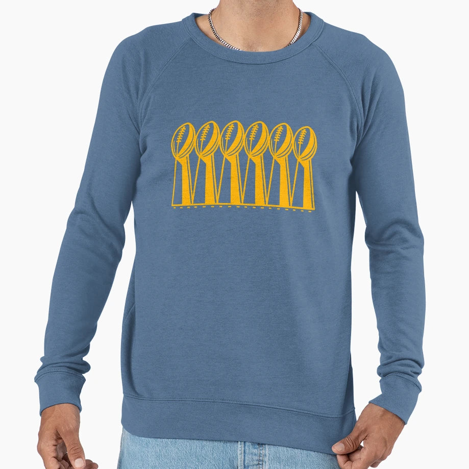 Superbowl Trophies Gold Sweatshirt - Casual Everyday Wear Unisex - T-Shirt, Sweatshirt, Hoodie
