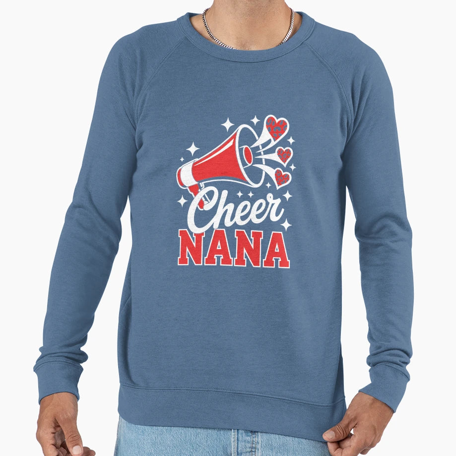 Cheer Nana Cheerleader Nana Sweatshirt - Aesthetic Graphic Unisex - T-Shirt, Sweatshirt, Hoodie