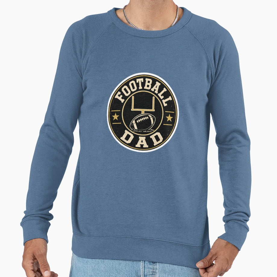 Football Dad Badge Sweatshirt - Fun Novelty Design Men Women - T-Shirt, Sweatshirt, Hoodie