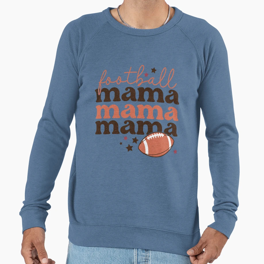 Football Mama Mama Mama Mothers Day Sweatshirt - Graphic Print for Adults - T-Shirt, Sweatshirt, Hoodie