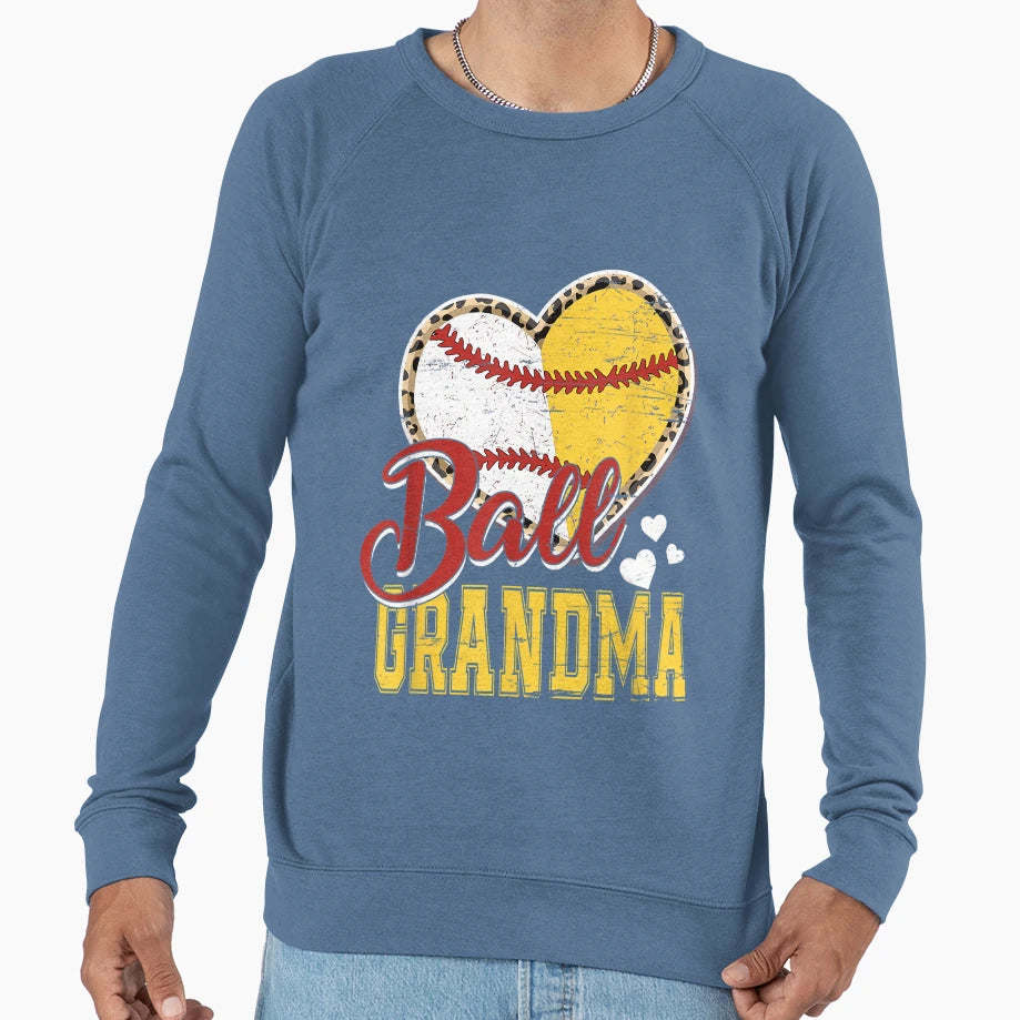 Ball Mom Baseball Softball Gran Sweatshirt - Unique Graphic Men Women - T-Shirt, Sweatshirt, Hoodie