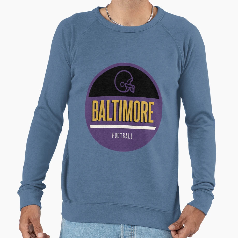 Baltimore Football Sweatshirt - Graphic Print for Adults - T-Shirt, Sweatshirt, Hoodie