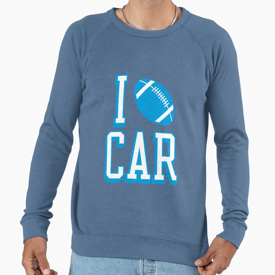 I Love Car Football Sweatshirt - Streetwear Style Men Women - T-Shirt, Sweatshirt, Hoodie