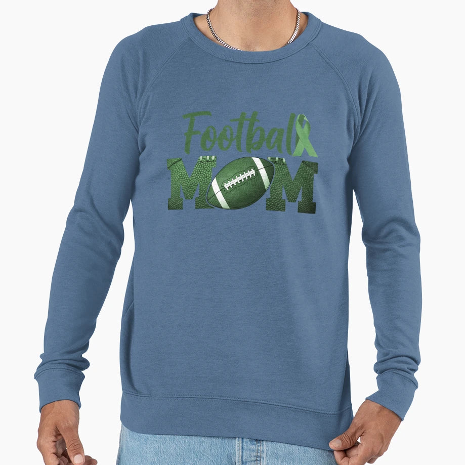 Breast Cancer Awareness Football Mom Sweatshirt - Minimalist Print Unisex - T-Shirt, Sweatshirt, Hoodie
