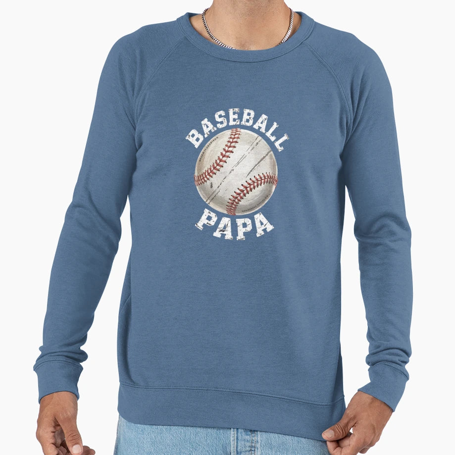 Baseball Papa Grandpa Papa Baseball Sweatshirt - Aesthetic Graphic Unisex - T-Shirt, Sweatshirt, Hoodie
