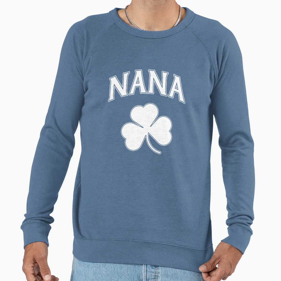 Irish Nana Shamrock Sweatshirt - Minimalist Print for Adults - T-Shirt, Sweatshirt, Hoodie