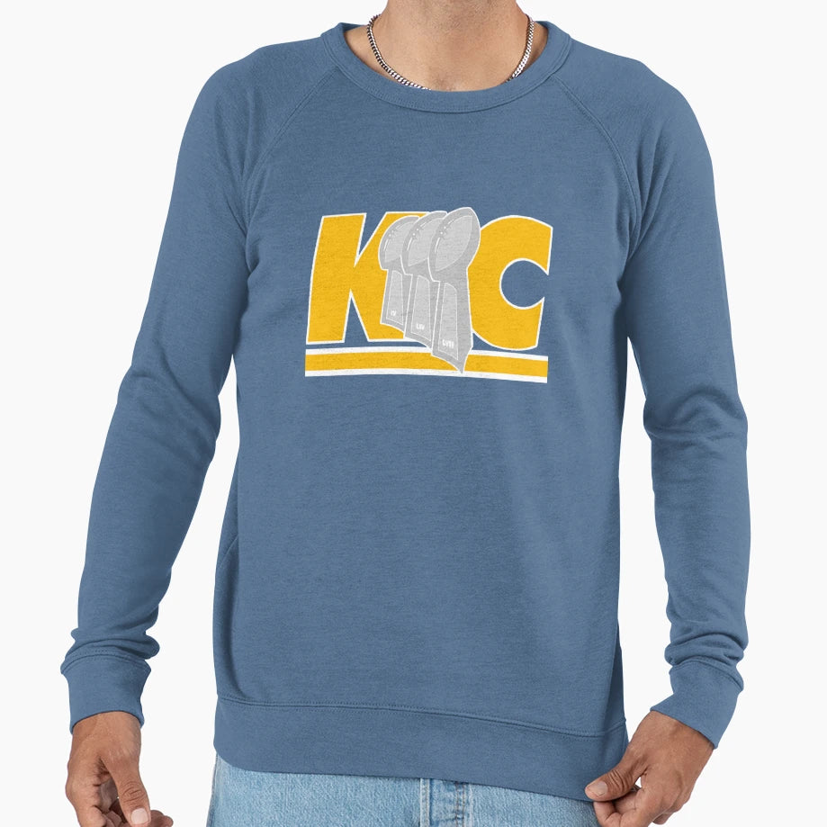 Kansas City 3 Time Champions Sweatshirt - Fun Novelty Design Men Women - T-Shirt, Sweatshirt, Hoodie