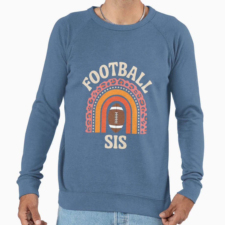 Leopard Sister Football Family Sweatshirt - Fun Novelty Design for Adults - T-Shirt, Sweatshirt, Hoodie