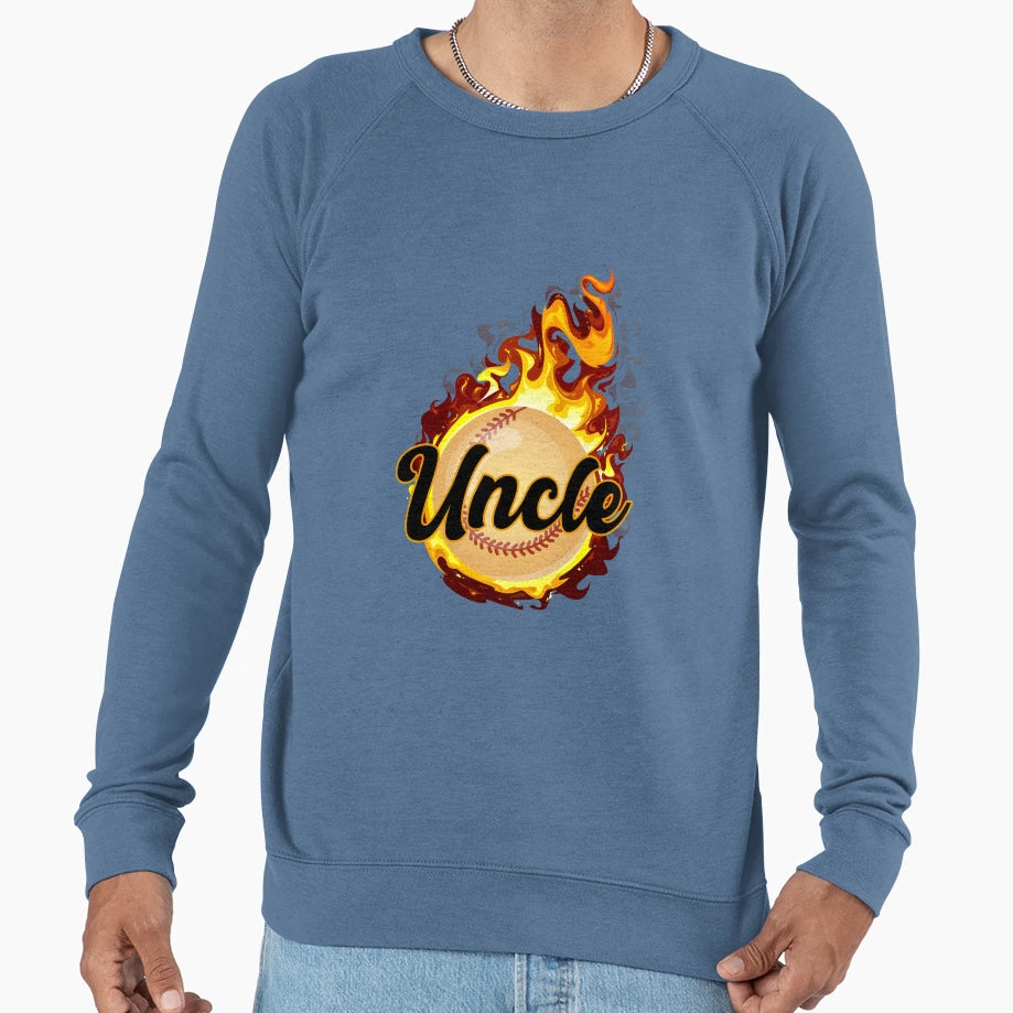 Uncle Baseball Player Sweatshirt - Trendy Graphic for Adults - T-Shirt, Sweatshirt, Hoodie