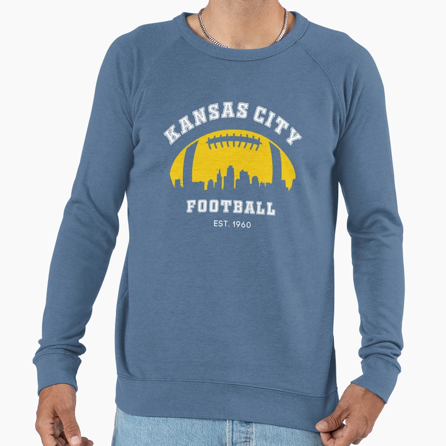 Football Fans Est 196 Old Kansas Sweatshirt - Custom Art Print Men Women - T-Shirt, Sweatshirt, Hoodie