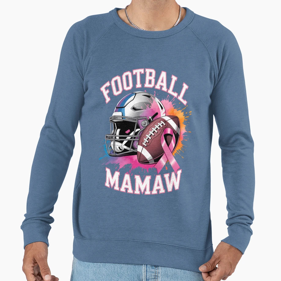 Football Support Breast Cancer Sweatshirt - Unique Graphic Men Women - T-Shirt, Sweatshirt, Hoodie