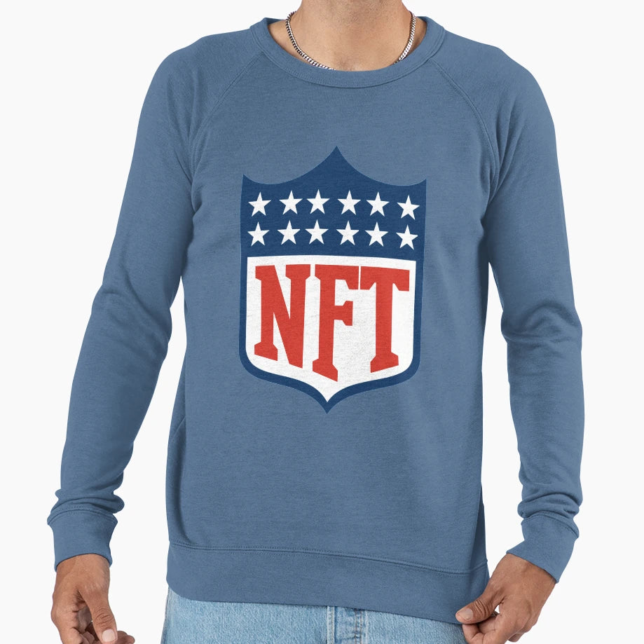 Nft Crypto Art Designed To Like Nfl Sweatshirt - Unique Graphic for Adults - T-Shirt, Sweatshirt, Hoodie