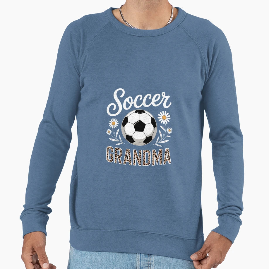 Soccer Grandma Leopard Pattern Sweatshirt - Aesthetic Graphic Unisex - T-Shirt, Sweatshirt, Hoodie