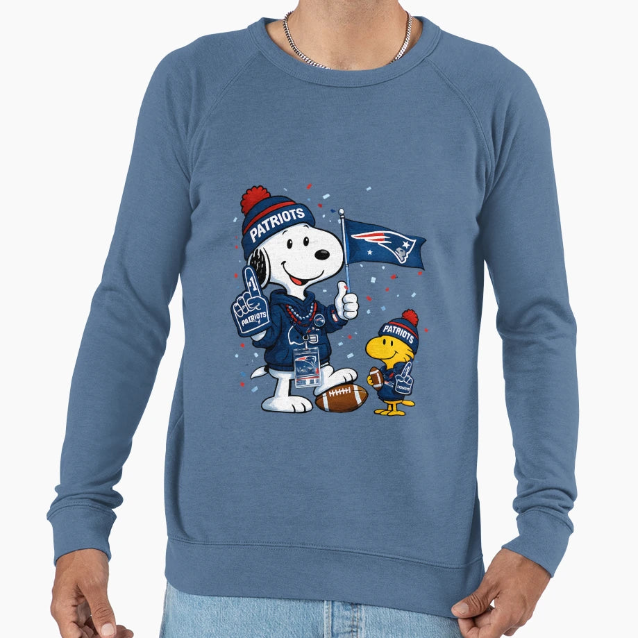 Supporter New England Patriots Snoopy Sweatshirt - Custom Art Print Unisex - T-Shirt, Sweatshirt, Hoodie