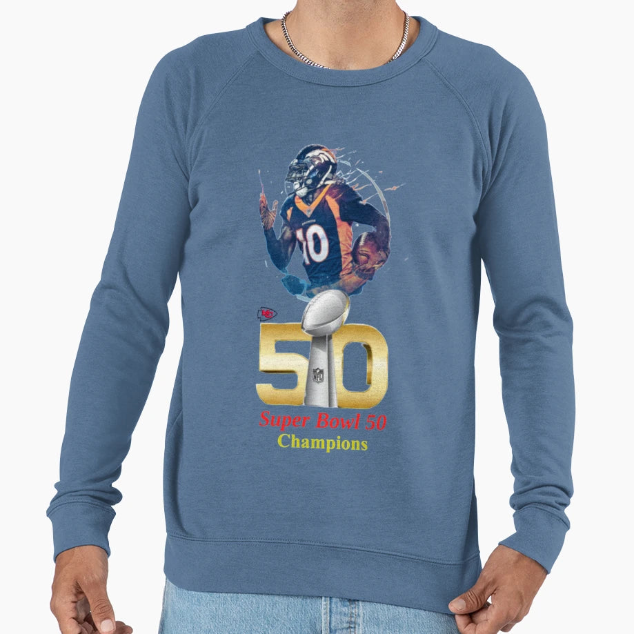 Super Bowl 50 Champions Sweatshirt - Custom Art Print Men Women - T-Shirt, Sweatshirt, Hoodie