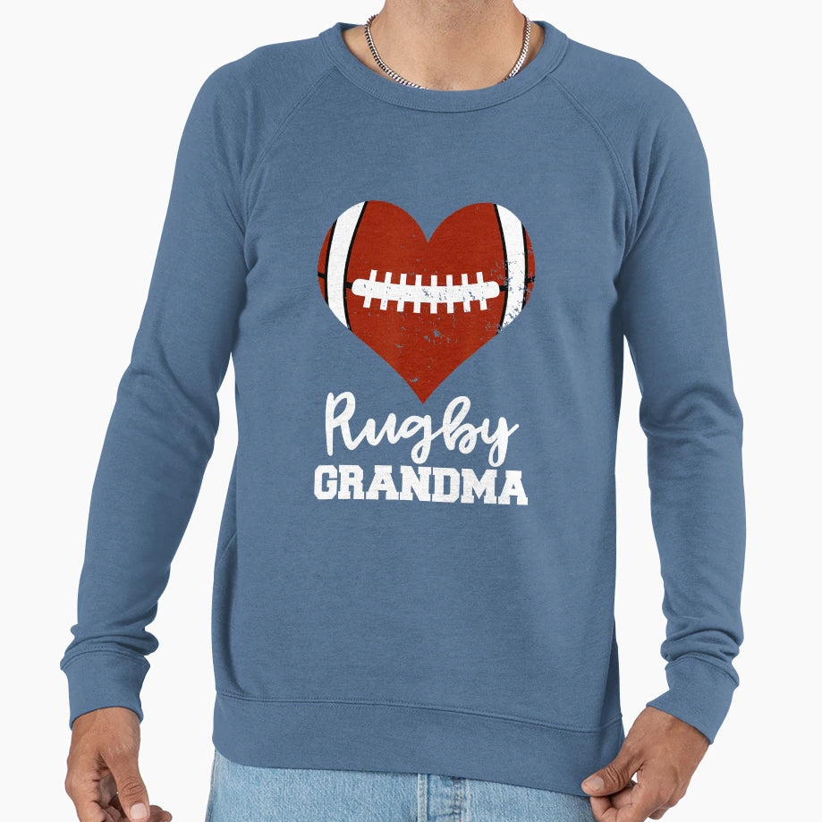 Rugby Grandma Heart Funny Proud Sweatshirt - Custom Art Print Men Women - T-Shirt, Sweatshirt, Hoodie