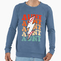 Baseball Aunt Groovy Lightning Sweatshirt - Minimalist Print Men Women - T-Shirt, Sweatshirt, Hoodie