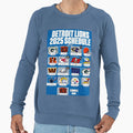 Detroit Lions 2025 Schedule Sweatshirt - Fun Novelty Design Men Women - T-Shirt, Sweatshirt, Hoodie