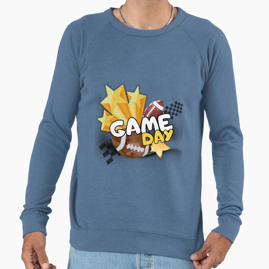 Game Day Football Fun Sweatshirt - Custom Art Print Men Women - T-Shirt, Sweatshirt, Hoodie