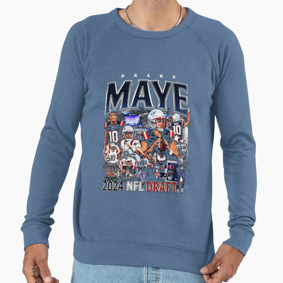 Drake Maye Bootleg Sweatshirt - Aesthetic Graphic Men Women - T-Shirt, Sweatshirt, Hoodie