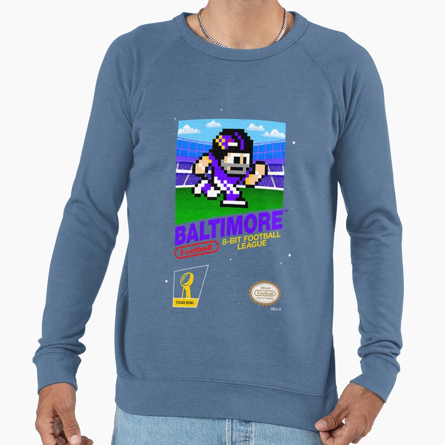Baltimore Ravens 8 Bit Videogames Sweatshirt - Unique Graphic Unisex - T-Shirt, Sweatshirt, Hoodie