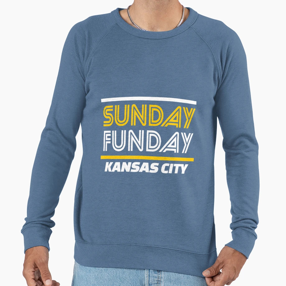 Kc Sunday Funday Kansas City Sweatshirt - Casual Everyday Wear Men Women - T-Shirt, Sweatshirt, Hoodie