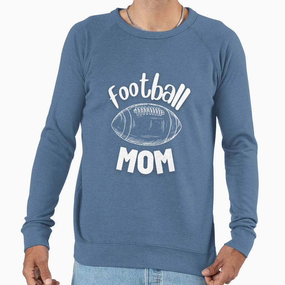Football Mom Sweatshirt - Minimalist Print for Adults - T-Shirt, Sweatshirt, Hoodie