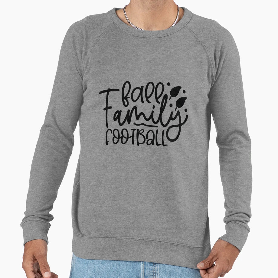Fall Family Football Autumn Sweatshirt - Minimalist Print for Adults - T-Shirt, Sweatshirt, Hoodie