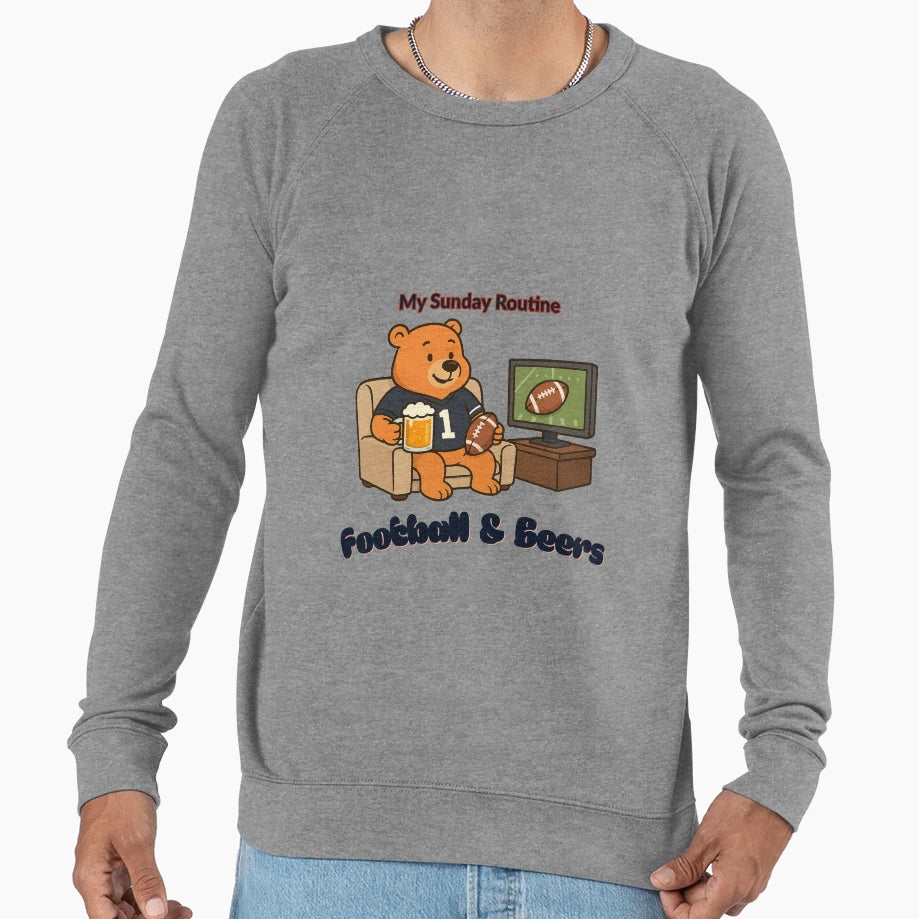 Intage Bears Football Beers Funny Sweatshirt - Graphic Print for Adults - T-Shirt, Sweatshirt, Hoodie