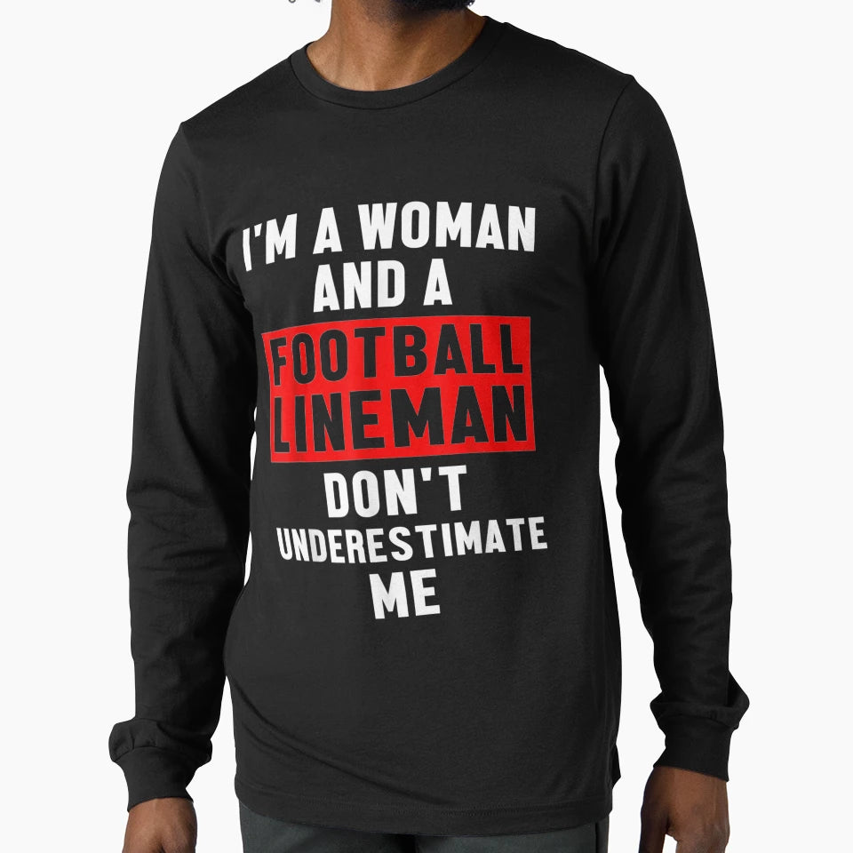 Lineman Offensive Defensive Player T-Shirt - Minimalist Print Men Women - T-Shirt, Sweatshirt, Hoodie