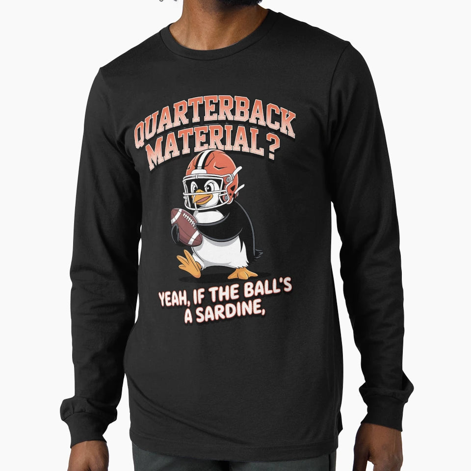 Penguin Quarterback Sarcastic Penguin T-Shirt - Graphic Print Unisex - T-Shirt, Sweatshirt, Hoodie
